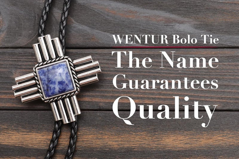 Wentur Stone Bolo Ties for Men Western - Vintage Cowboy Bolo Tie for Women Western Costume Accessories - Image 2